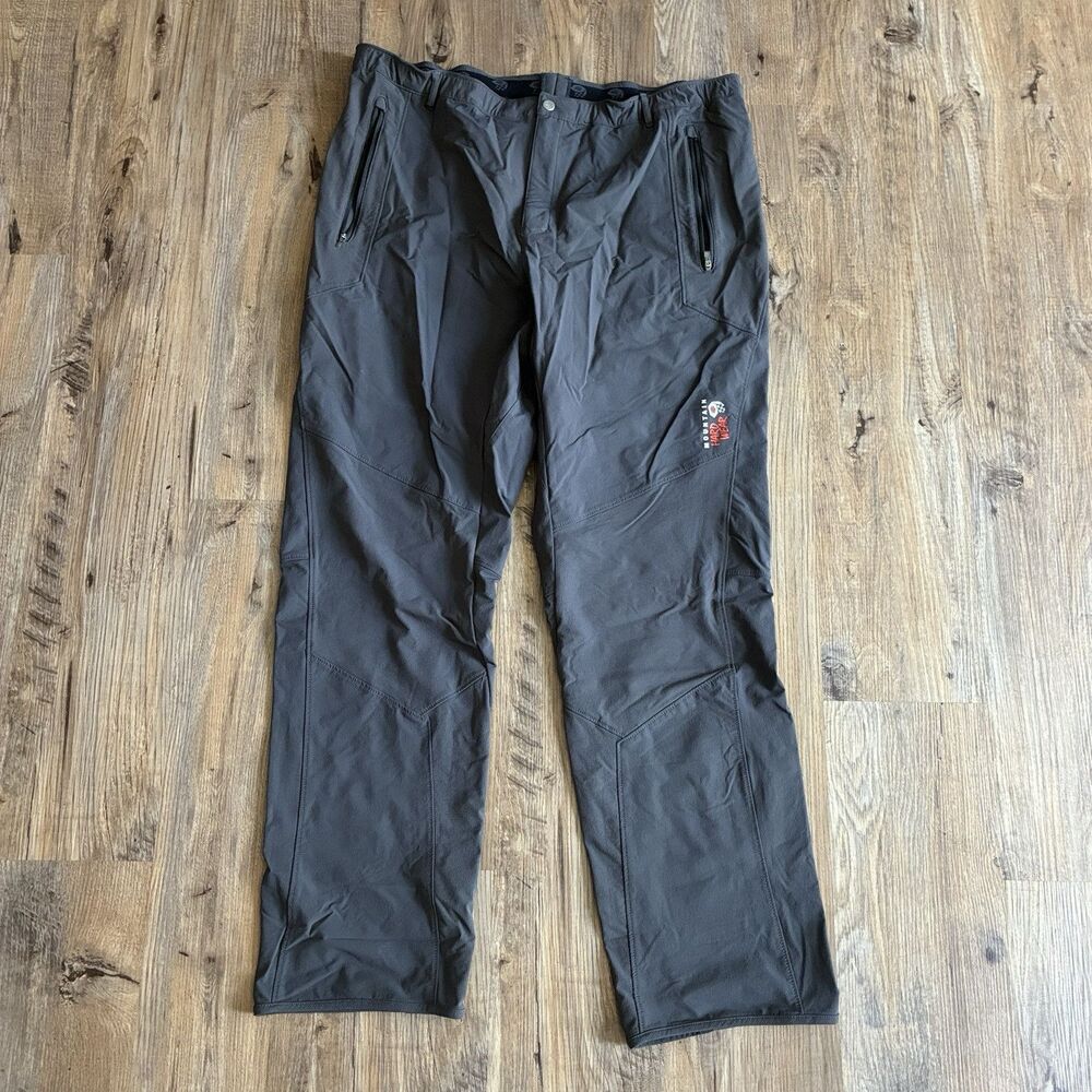 Mountain Hardwear Men's Gray Nylon Hiking Pants Long/Long Pre-Owned